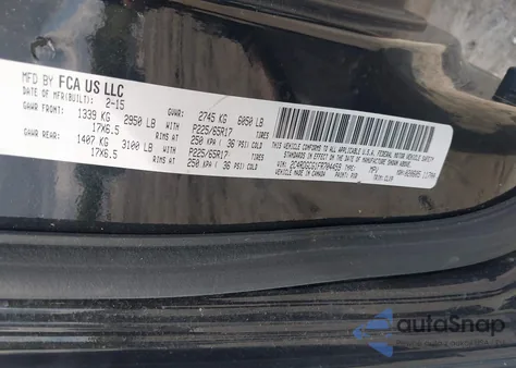 2015 Dodge Grand Caravan Sxt Plus from USA, damaged, VIN 2C4RDGCG1FR704459